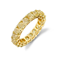 Fancy Yellow Asscher Diamond Eternity Band