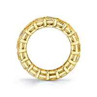 Fancy Yellow Asscher Diamond Eternity Band