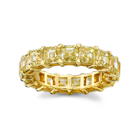 Fancy Yellow Asscher Diamond Eternity Band