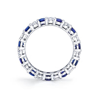 Sapphire & Oval Diamond Eternity Band