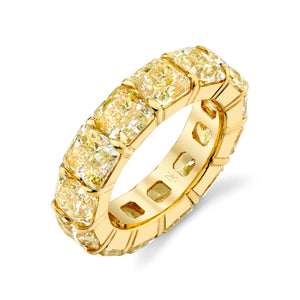 Fancy Yellow Radiant Cut Diamond Eternity Band
