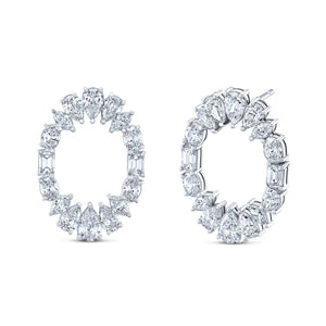 Mixed Fancy Shape Open Diamond Earrings