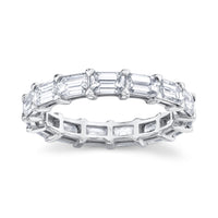 East West Emerald Cut Diamond Eternity Band