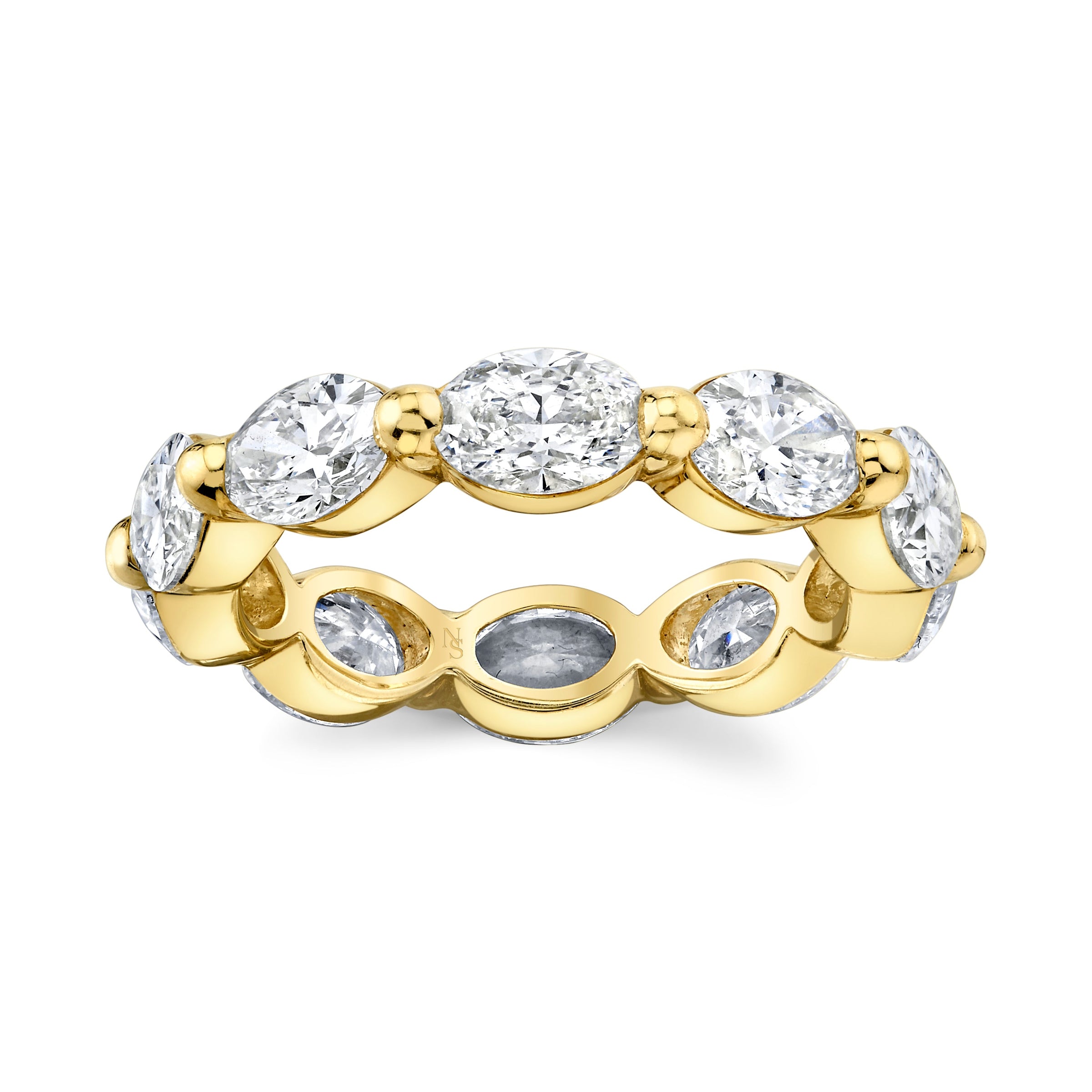 East West Oval Diamond Eternity Band