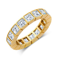 Bezel Set Diamond Asscher Eternity Band