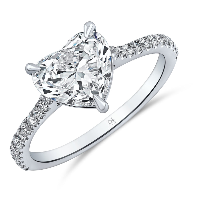 Heart Diamond Solitaire Ring