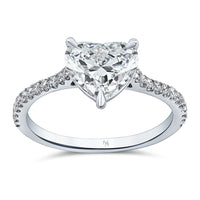 Heart Diamond Solitaire Ring