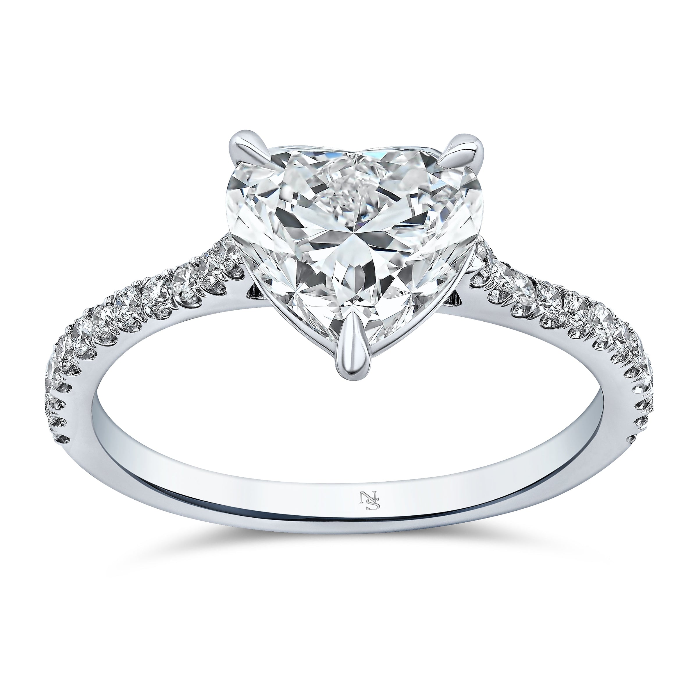 Heart Diamond Solitaire Ring