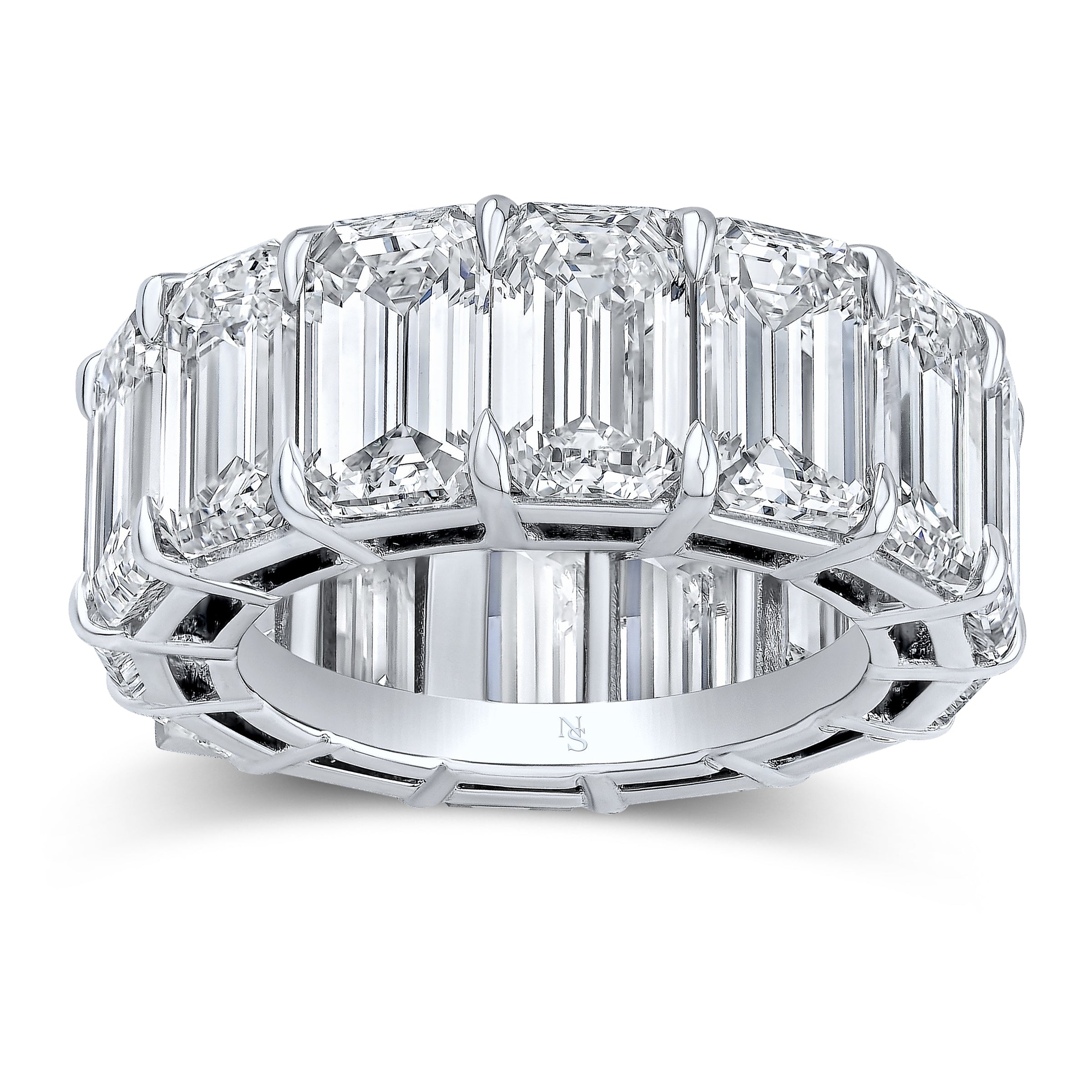 Emerald Cut Diamond Eternity Band