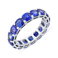 Cushion Sapphire Eternity Band