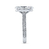 3.61 Carat Oval Diamond Ring with Pave Band