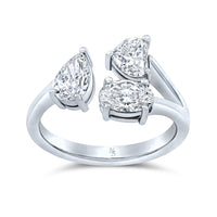 Mixed Shape Triple Stone Ring