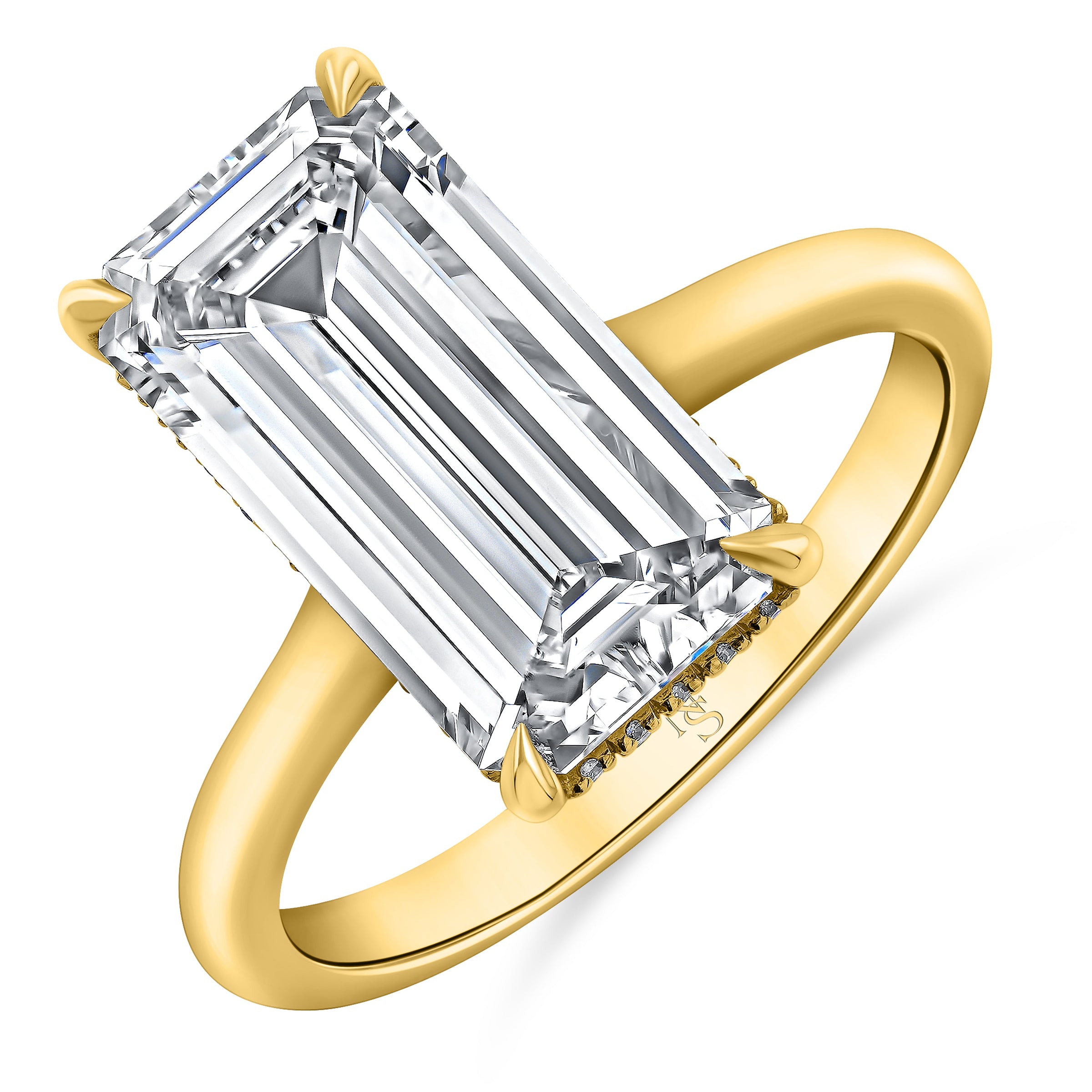 4.06 Emerald Cut Diamond Solitaire Ring