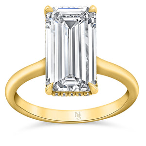 4.06 Emerald Cut Diamond Solitaire Ring