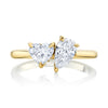 Toi et Moi Ring with Pear and Heart Diamonds
