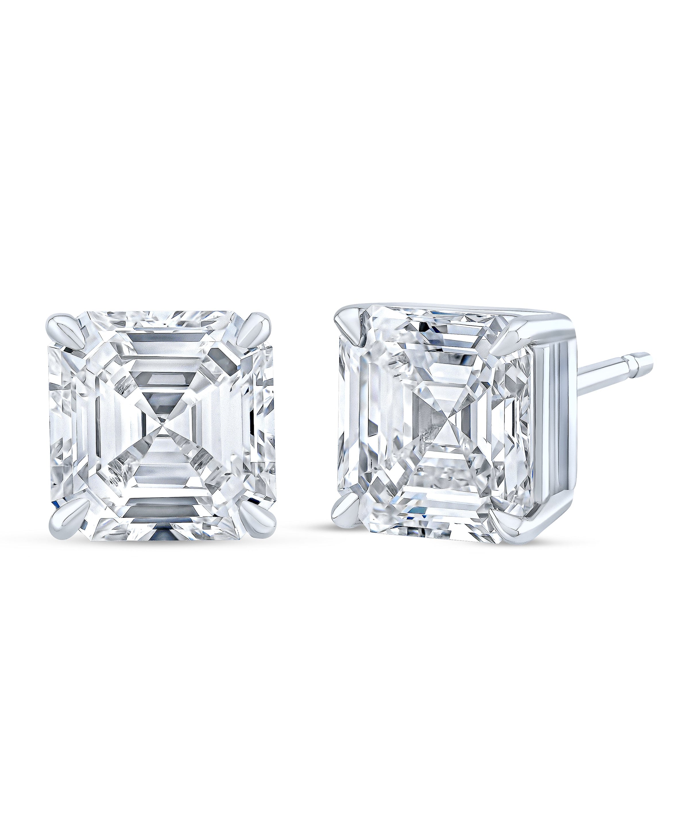 Asscher Diamond Stud Earrings