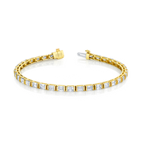 East West Bar Set Emerald Cut Diamond Bracelet