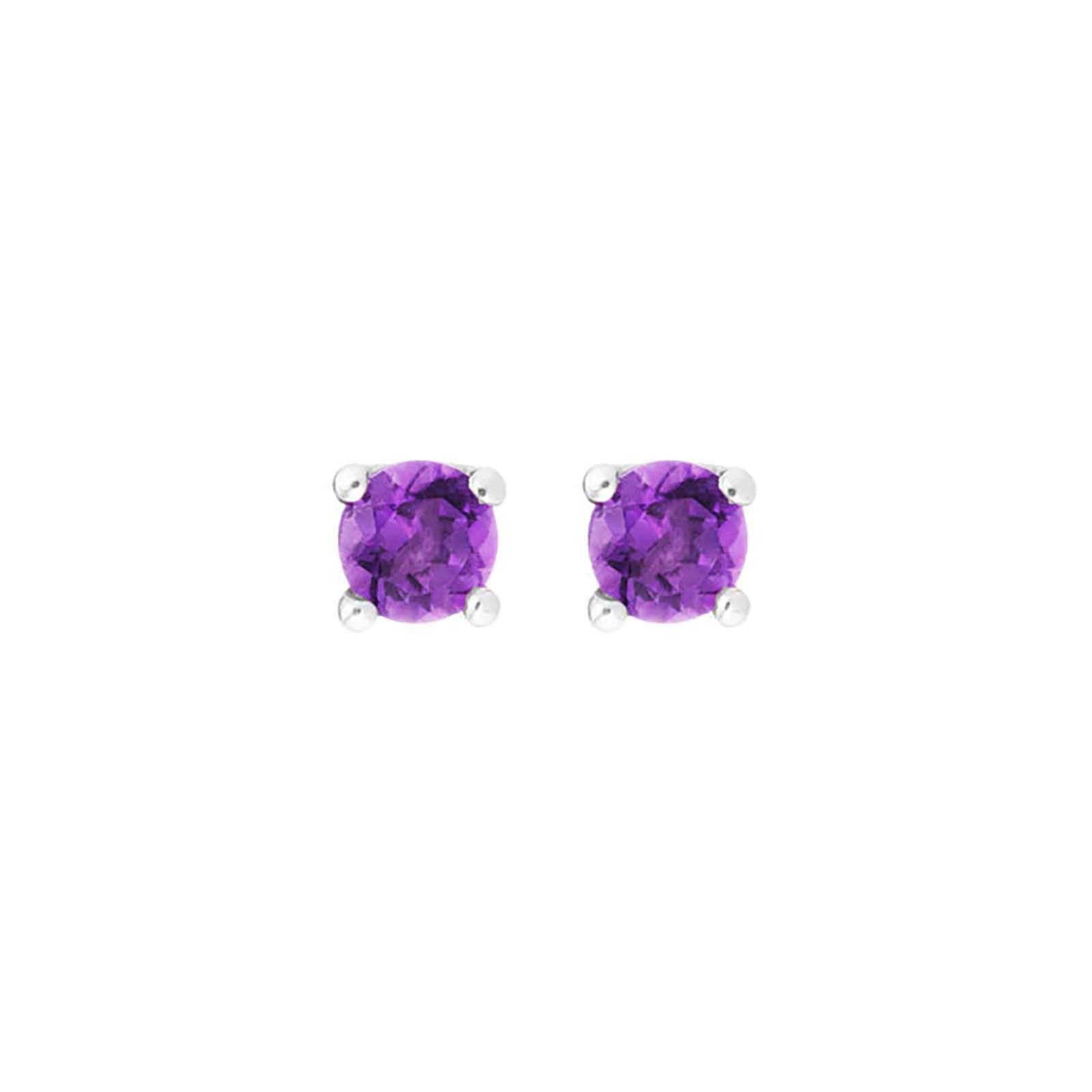 Amethyst Stud Earrings