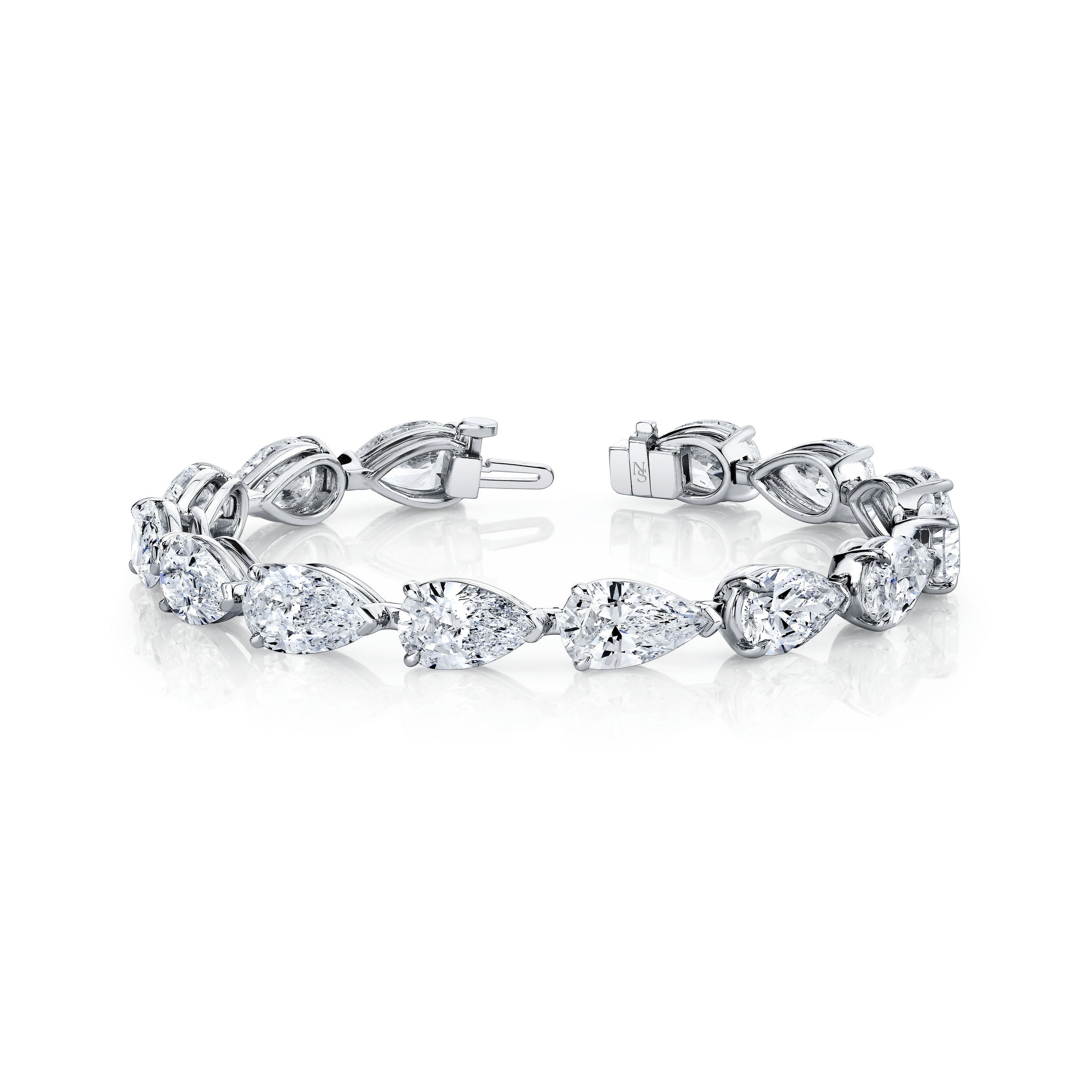East-West Pear Diamond Bracelet