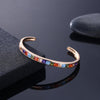 Princess Cut Swarovski Elements Bangle in 18K Gold - Rainbow