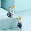  Star Shaped Micro Pave Leverback Earrings Set in 18K Gold - Golden NYC Jewelry