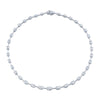 Graduated Oval Cut Diamond Necklace