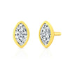 Marquise Shape Diamond Bezel Studs
