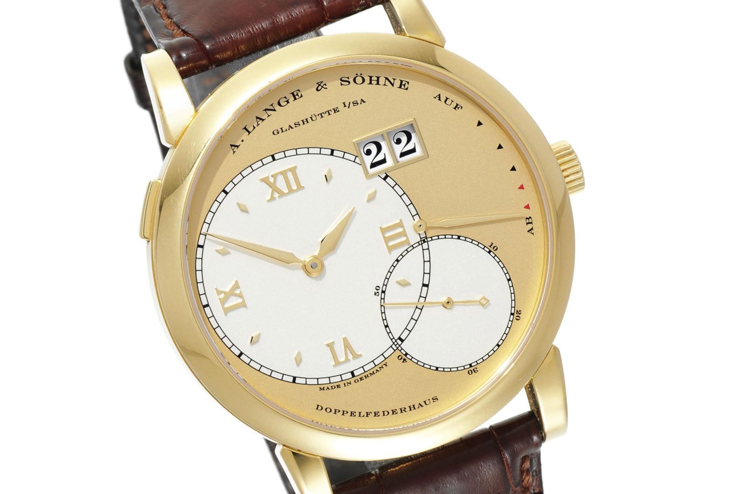 A. Lange & Sohne Grand Lange 1 18K Yellow Gold Mens Watch