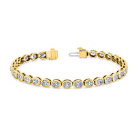 Bezel Set East West Oval Diamond Bracelet