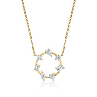 Circle of Shapes in 18k Yellow Gold Pendant
