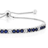 Sapphire Princess Cut Tennis Bolo Bracelet