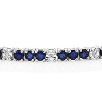 Sapphire Princess Cut Tennis Bolo Bracelet
