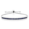 Simulated Sapphire Princess Cut Tennis Bracelet