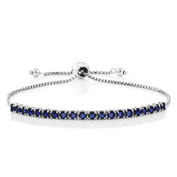Sapphire Princess Cut Tennis Bracelet