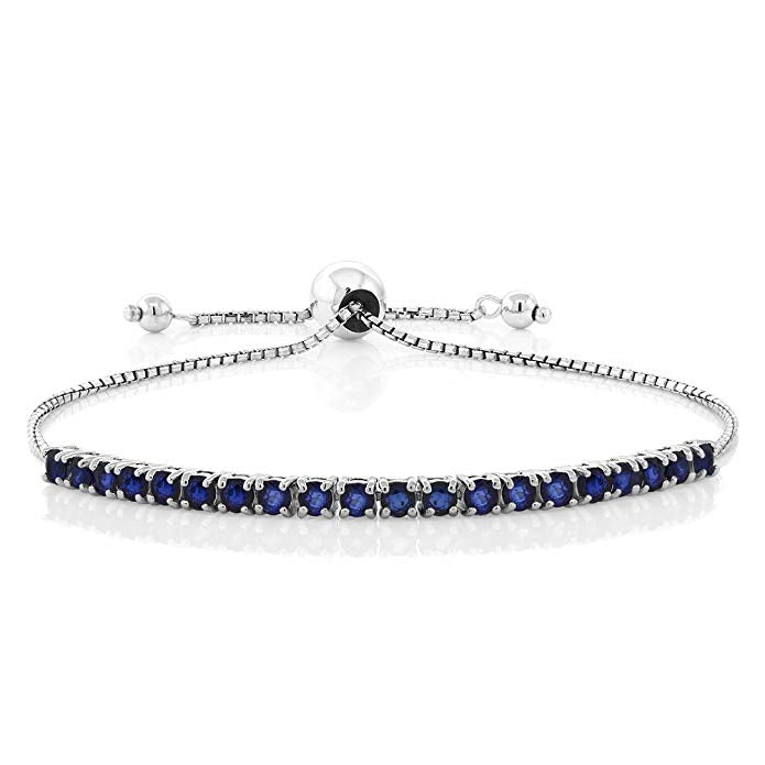Sapphire Princess Cut Tennis Bracelet