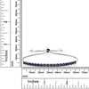 Simulated Sapphire Princess Cut Tennis Bracelet