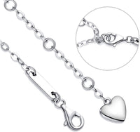 White Swarovski Elements Infinite Pendant Chain Bracelet in 18K White Gold Plating