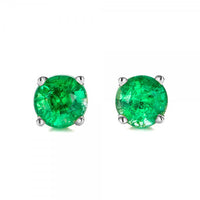 Green Swarovski Crystal 6mm Stud Earring 18K White Gold Plated - 1.00 CT, Earring, Golden NYC Jewelry, Golden NYC Jewelry jewelryjewelry deals, swarovski crystal jewelry, groupon jewelry,, jewelry for mom,