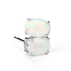 1.00 CTTW Oceanic Opal Oval Cut Studs in 18K White Gold