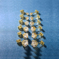 6 Piece Graduating Classic Swarovski Elements Studs in 18K Gold Plated