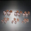6 Piece Graduating Classic Swarovski Elements Studs in 18K Rose Gold Plated