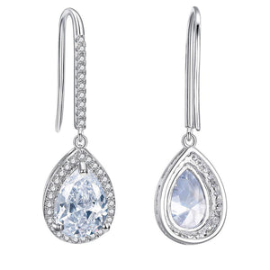 Drop Earrings Crystal Pave Lining