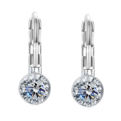 Mini Stone Crystal Earrings in Silver Plating - 6 Options Available