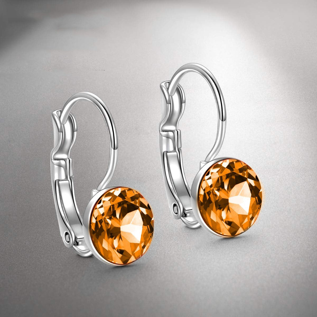 Mini Stone Crystal Earrings in Silver Plating - 6 Options Available