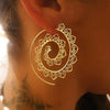 Modern 18K Gold Plating Multi Filigree Heart Swirl Hoop Earrings