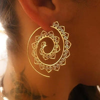 Modern 18K Gold Plating Multi Filigree Heart Swirl Hoop Earrings