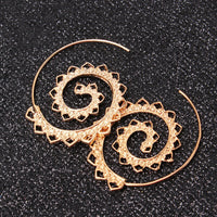 Modern 18K Gold Plating Multi Filigree Heart Swirl Hoop Earrings