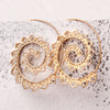 Modern 18K Gold Plating Multi Filigree Heart Swirl Hoop Earrings