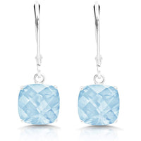 18K White Gold Princess Cut Gemstone Earrings - Multiple Options Available