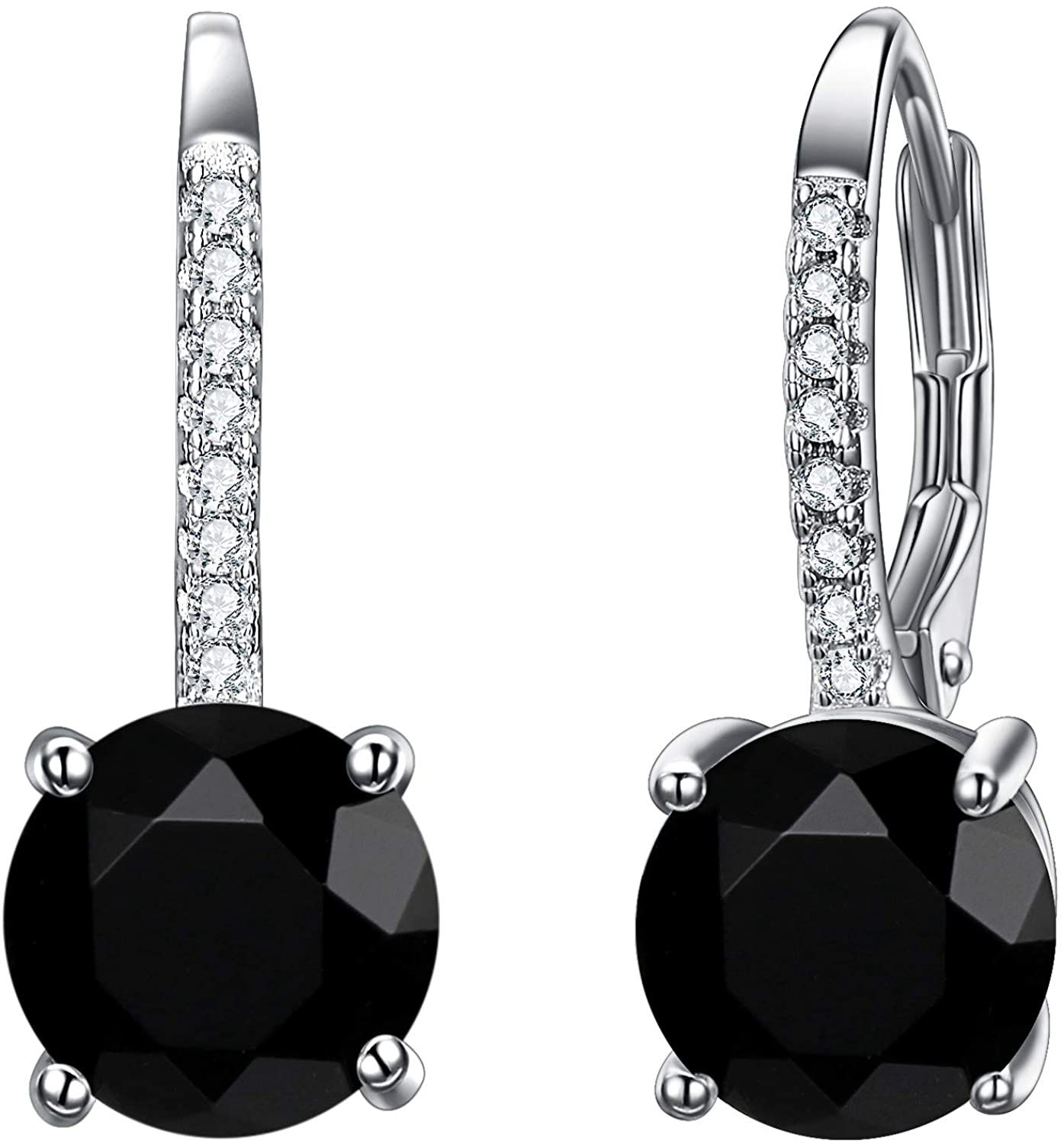 Gemstone Crystal Pave Lining Earrings